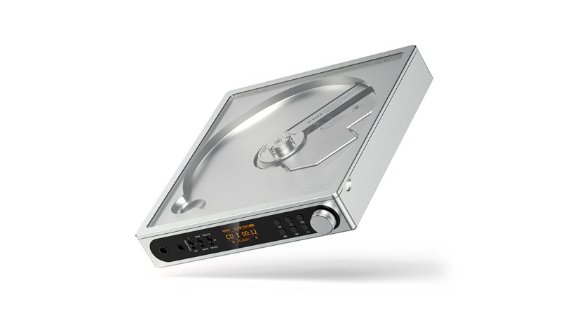 FiiO DM15 R2R Portable Stereo CD Player Silver - angled view