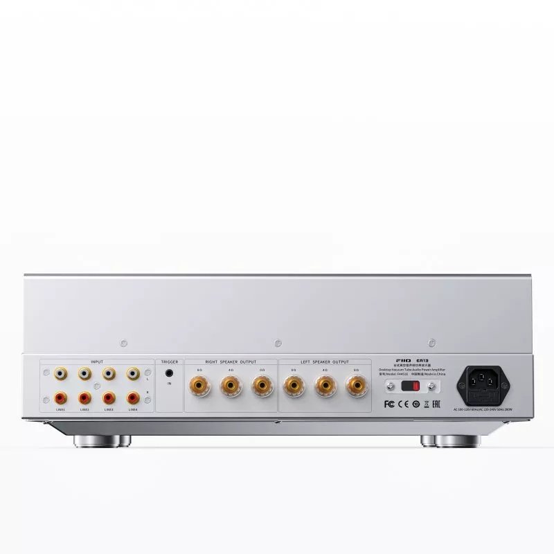 FiiO EA13 Tube Power Amplifier Silver rear panel connections