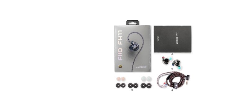 FiiO FH11 box contents and accessories
