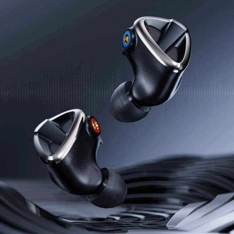 FiiO FH19 In-Ear Monitors showing driver and connector detail