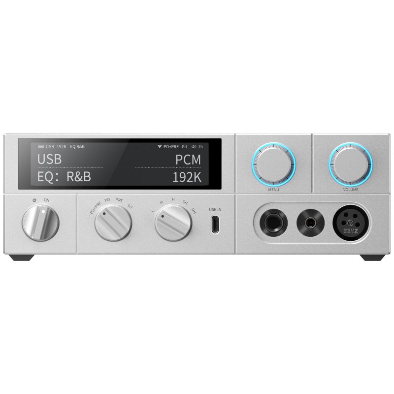 FiiO K15 Desktop DAC and Headphone Amplifier - Silver - front