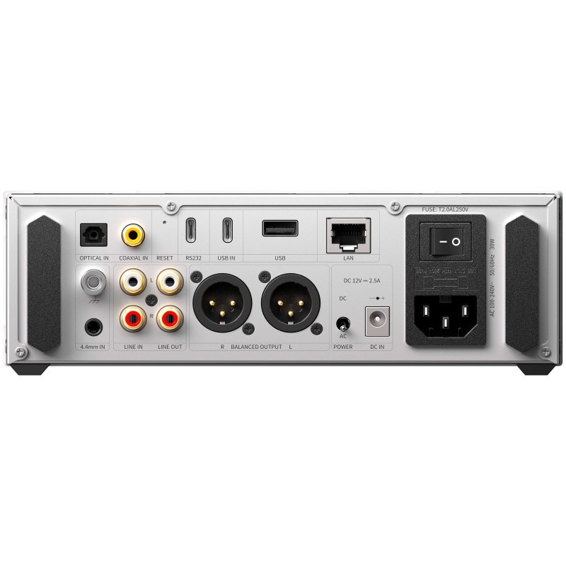 FiiO K15 Desktop DAC and Headphone Amplifier - Silver - rear panel