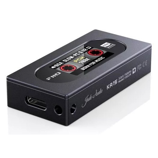 FiiO KA15 - Black - USB-C Input End with Model Markings