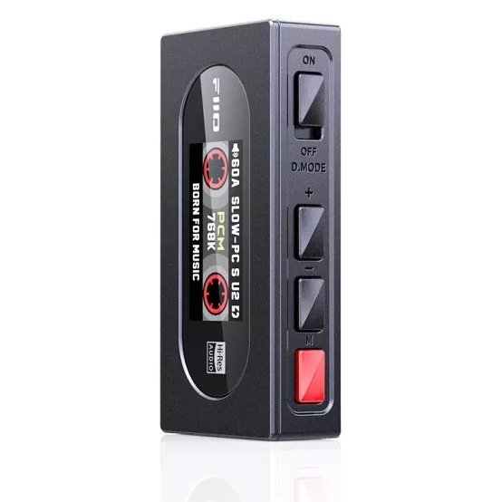 FiiO KA15 - Black - Side View with Volume and Mode Controls