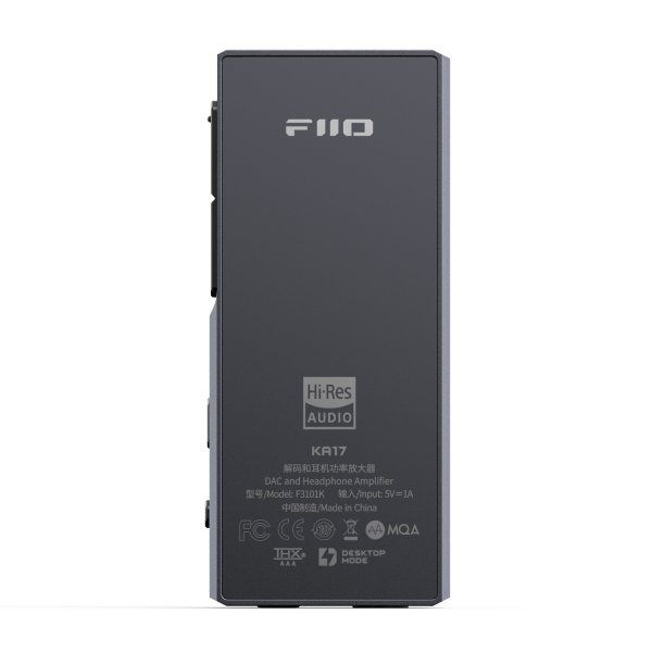 FiiO KA17 - Black - Rear with FiiO Logo and Specifications