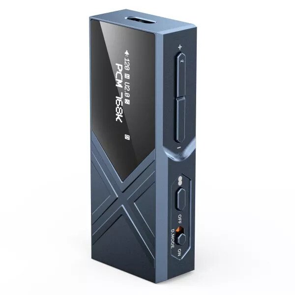 FiiO KA17 Portable DAC/Headphone Amplifier - Blue - Angle