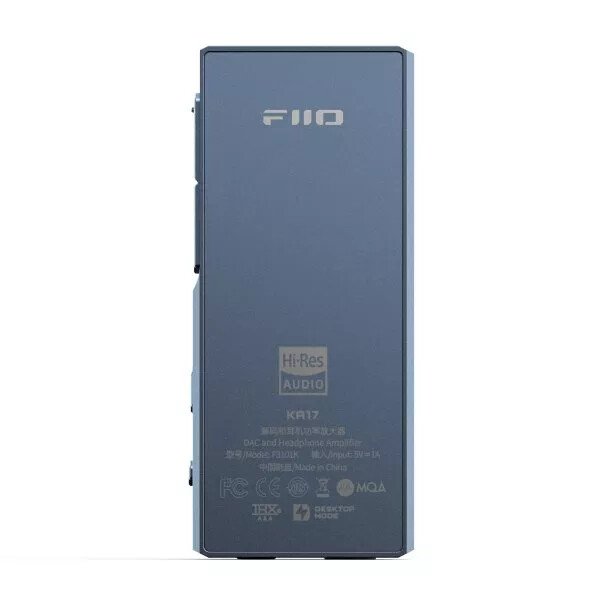 FiiO KA17 Portable DAC/Headphone Amplifier - Blue - Rear