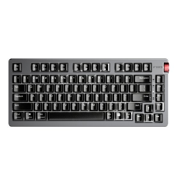 FiiO KB3 Wireless Mechanical Keyboard Silver, top-down view of keycap layout