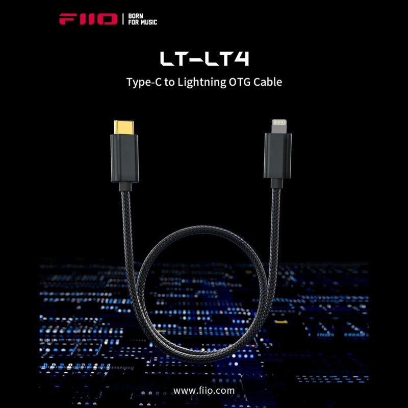 FiiO LT-LT4 USB Type-C to Lightning Data Cable 50cm