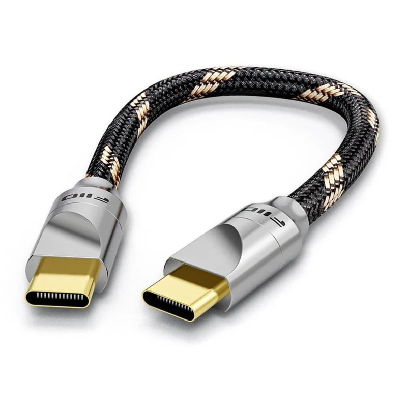 FiiO LT-TC5 USB-C to USB-C Data Cable - Braided (10cm) - Connector Detail