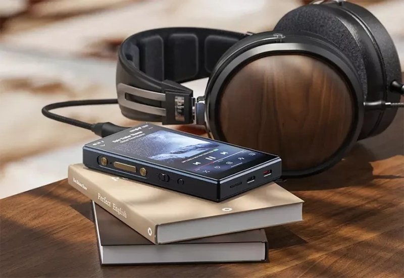 FiiO M21 Digital Audio Player - Lifestyle with Headphones
