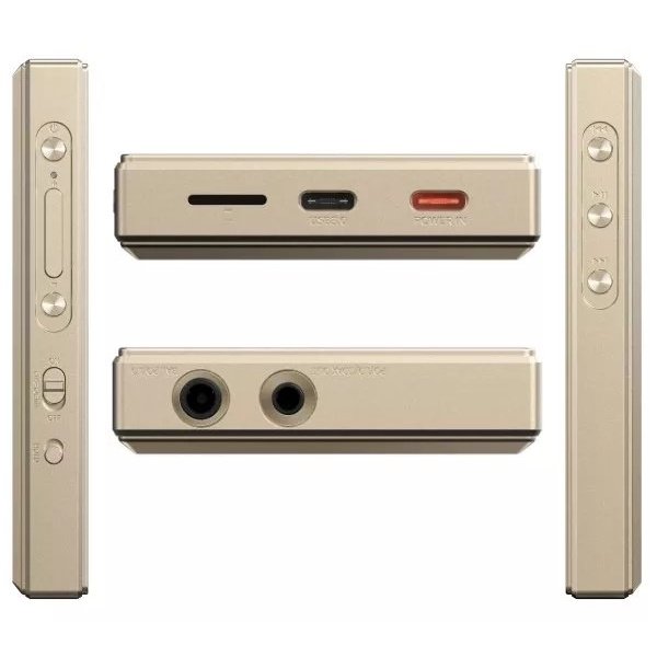 FiiO M21 Digital Audio Player Titanium Gold ports and controls