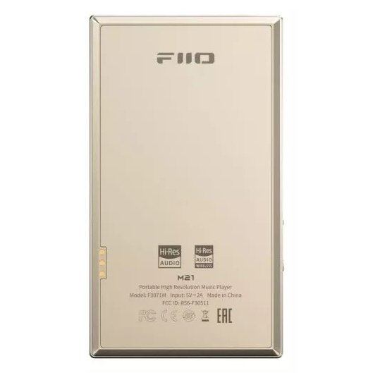 FiiO M21 Digital Audio Player Titanium Gold rear panel