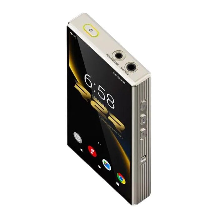 FiiO M33 R2R Digital Audio Player Retro Gold - Angle and Rear
