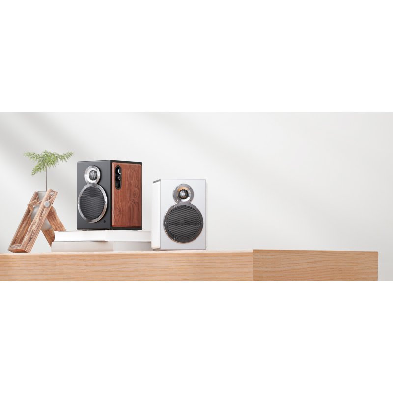 FiiO SA1 Desktop Active Speakers - Black and White variants together