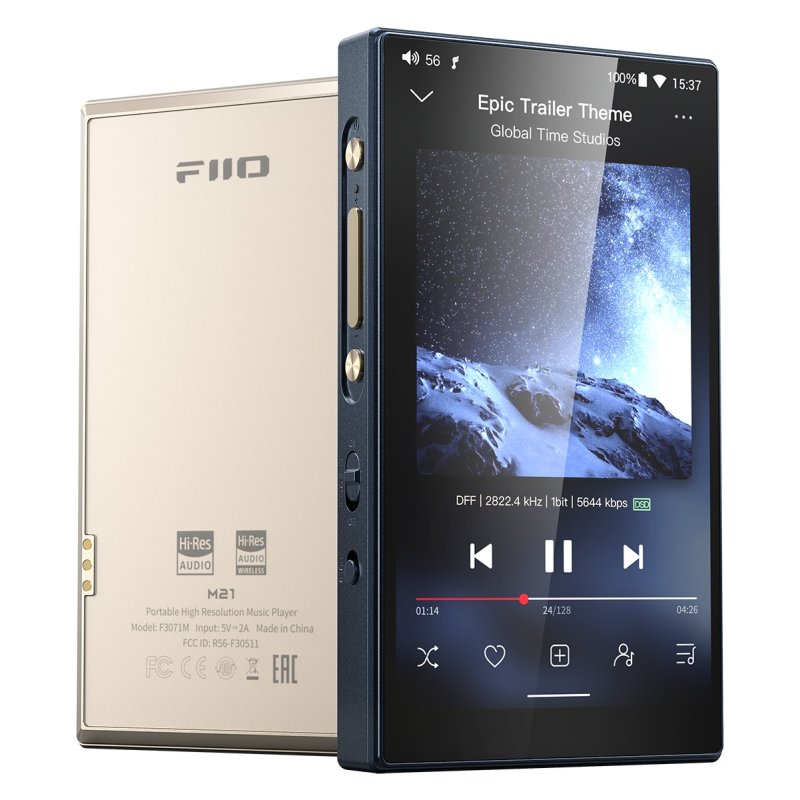 FiiO SK-M21C Cassette Case - Titanium and Dark Blue Colour Comparison