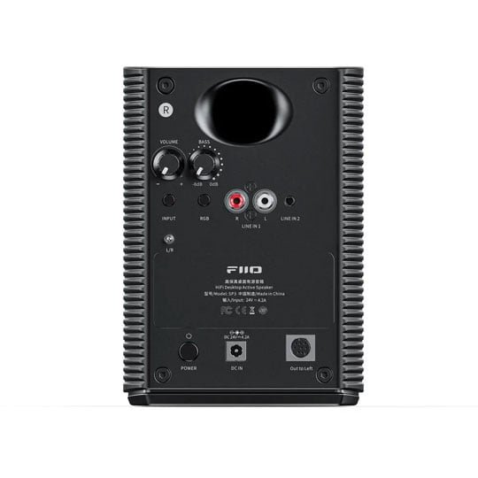 FiiO SP3 Black rear panel inputs and controls