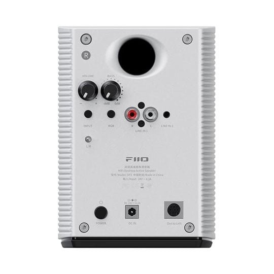 FiiO SP3 White rear panel inputs and controls