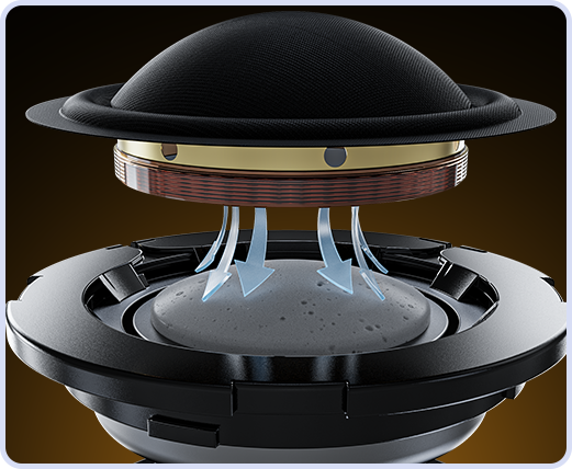 FiiO SP5 - tweeter rear cavity airflow design detail