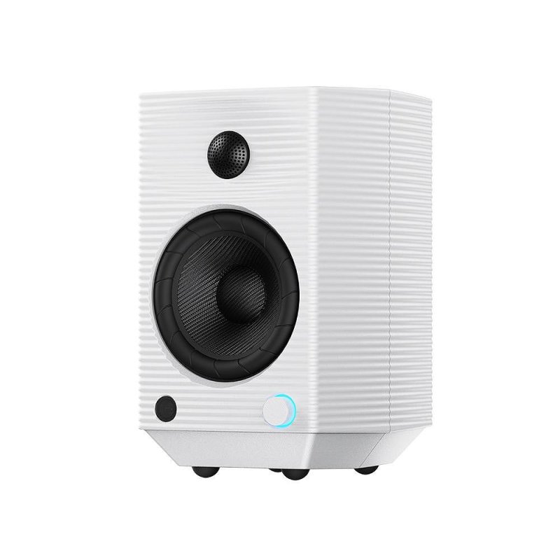FiiO SP5 Active Desktop Speakers - White - single speaker 3/4 angle