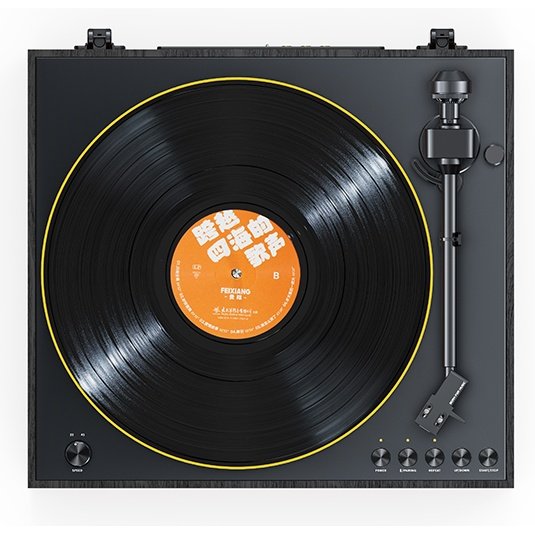 FiiO TT11 Turntable Black - top-down view showing platter and controls