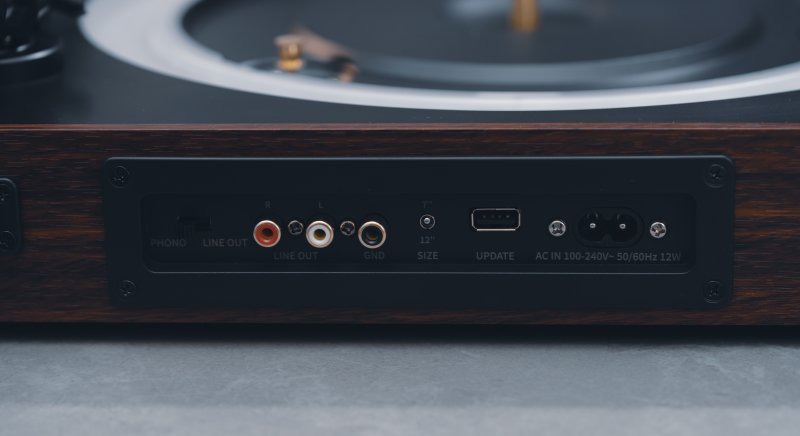 FiiO TT11 Brown - rear panel showing LO, PHONO and GND outputs