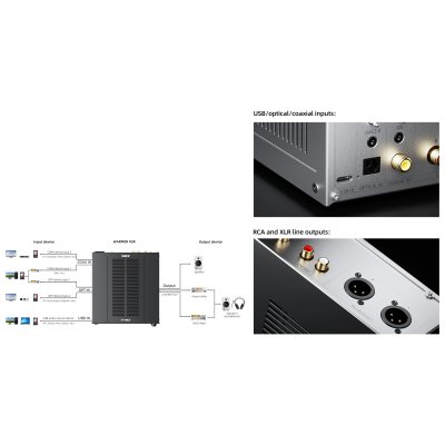 FiiO WARMER Desktop R2R Tube Buffer DAC Black