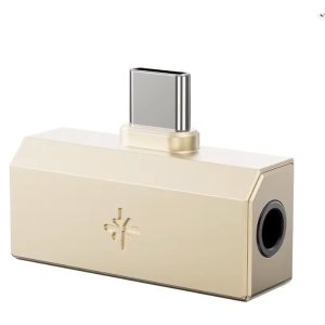 FiiO Tiny A USB-C DAC and Headphone Amplifier Dongle with Simultaneous Charging - Gold