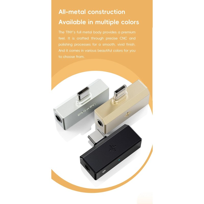 FiiO Tiny A colour variants - all three finishes shown