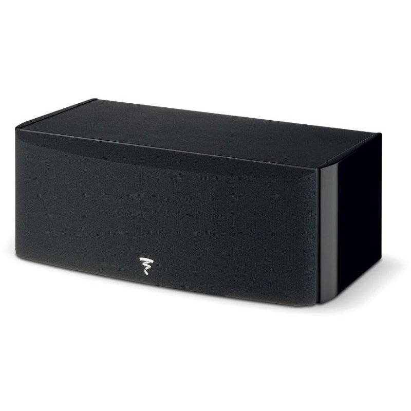 Focal Aria Evo X CC Centre Speaker Black High Gloss - angled front view with grille