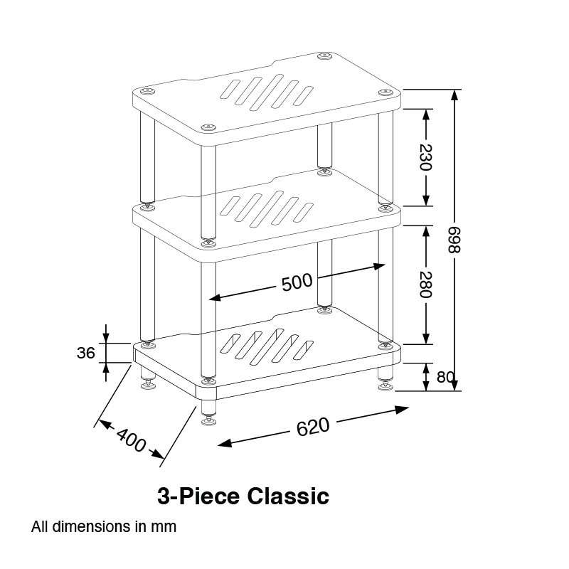 Forged Audio APEX Three Piece Classic Dimensions
