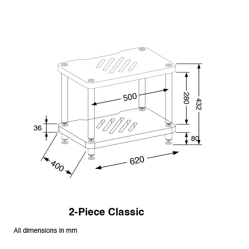 Forged Audio APEX Two Piece Classic Dimensions