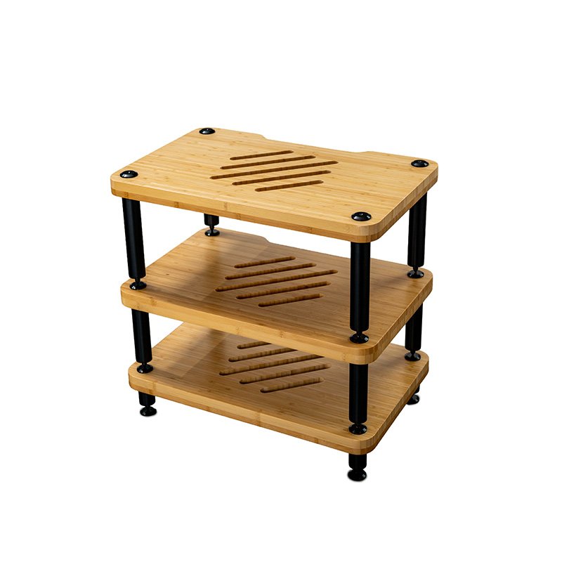 Three-tier Forged Audio APEX rack built from stacked modules