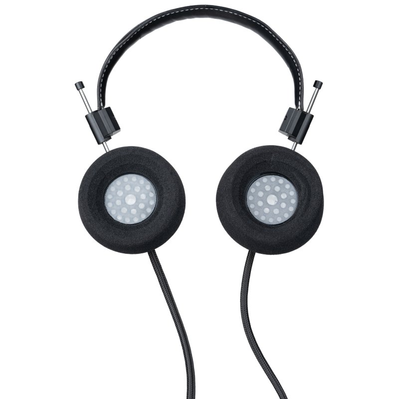 Grado RS1 Classic headphones showing L cushions and drivers