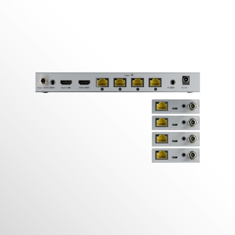 HDAnywhere XTND 4K (1x4+1) TPC Splitter — rear panel