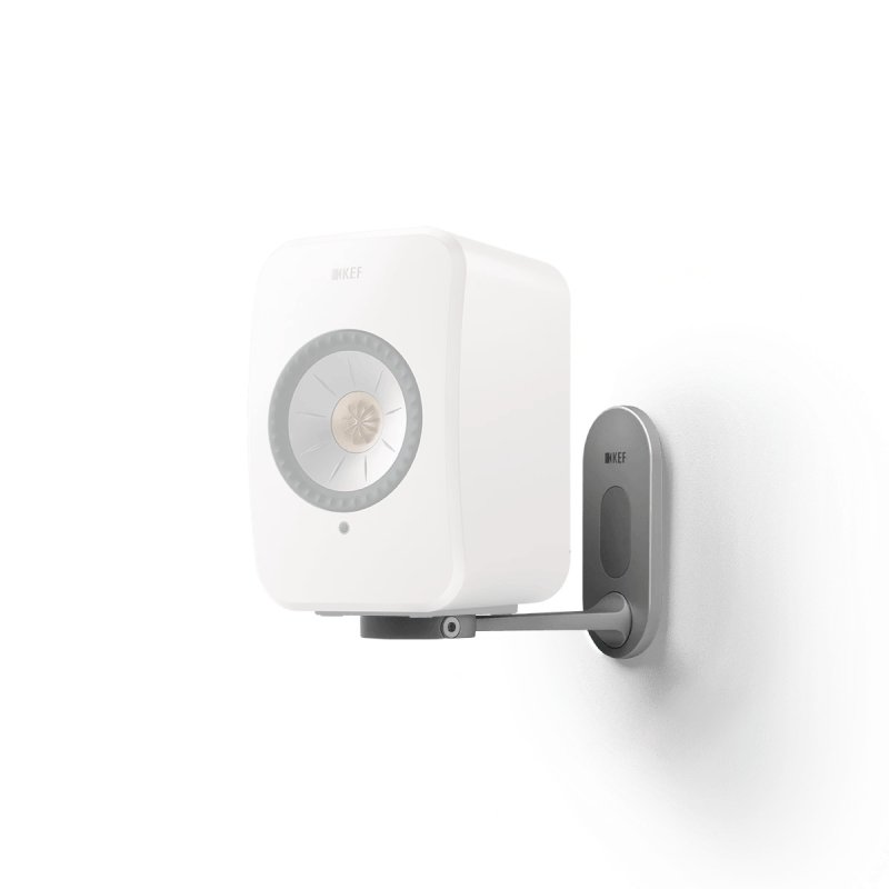 KEF B1 Wall Bracket Silver - Mounted with LSX Speaker