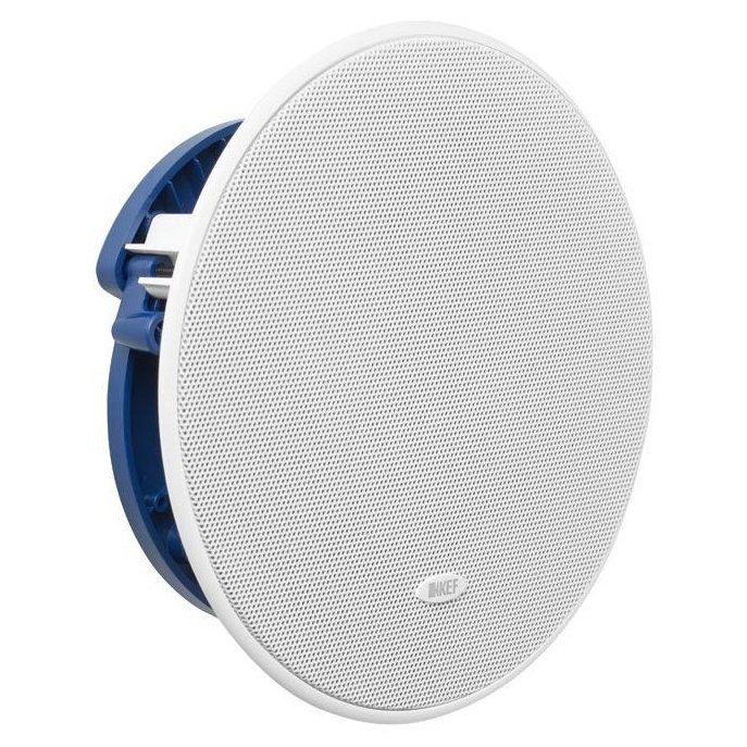 KEF Ci160.2CR in-ceiling speaker -- side angle with grille
