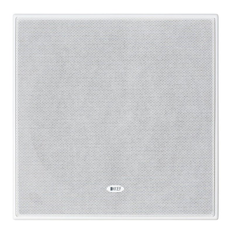 KEF Ci200QSB square in-wall subwoofer with grille, front view