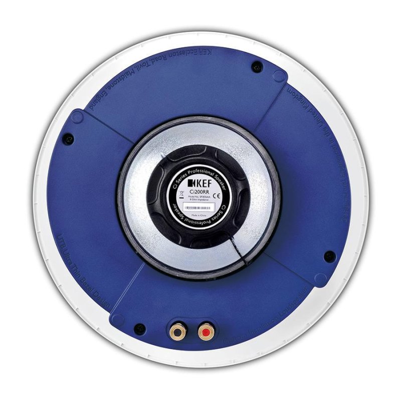 KEF Ci200RR-THX rear view showing magnet assembly and binding posts