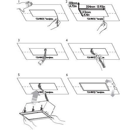 KEF Ci3-80QT Motorised In-Ceiling Speaker (Single) — installation diagram