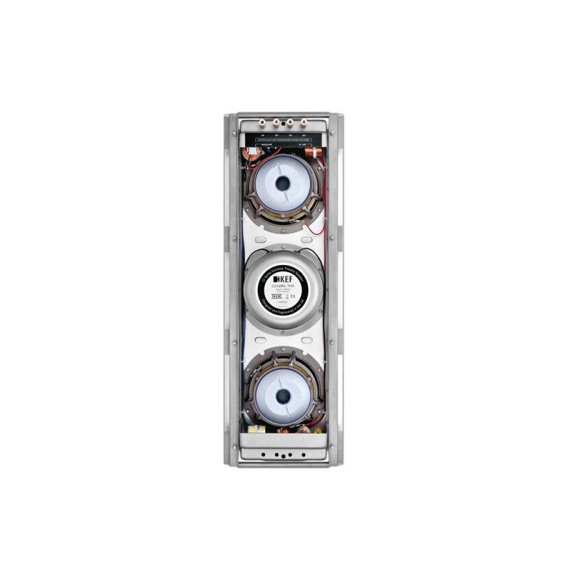 KEF Ci3160RL-THX In-Wall Speaker (Single) — rear view showing drivers and crossover