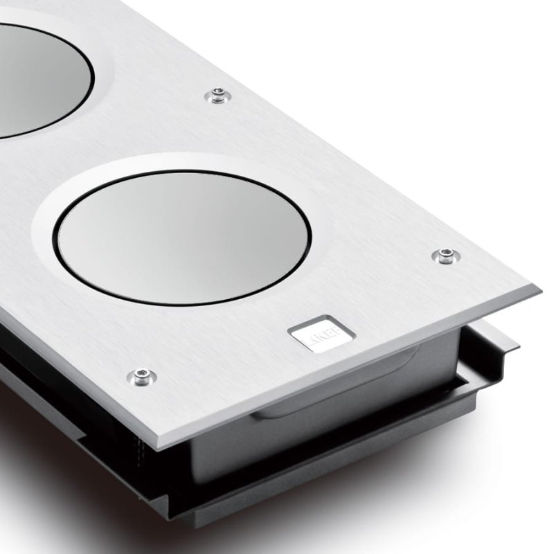 KEF Ci3160RLb-THX In-Wall Subwoofer — front three-quarter right detail view