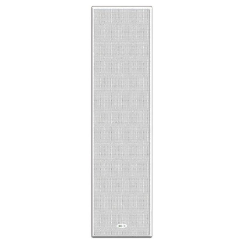 KEF Ci4100QL-THX — front view with white grille fitted