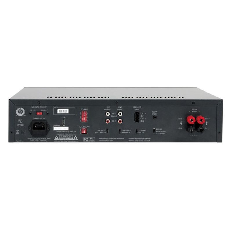 KEF KASA500 DSP Subwoofer Amplifier — rear panel