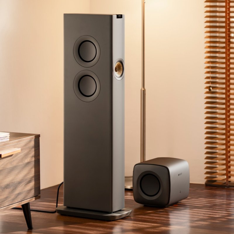 KEF KC62 Titanium Grey -- lifestyle