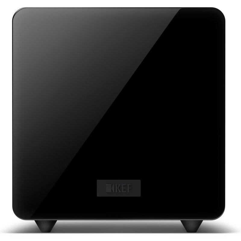 KEF KC92 Subwoofer - Black Gloss front view