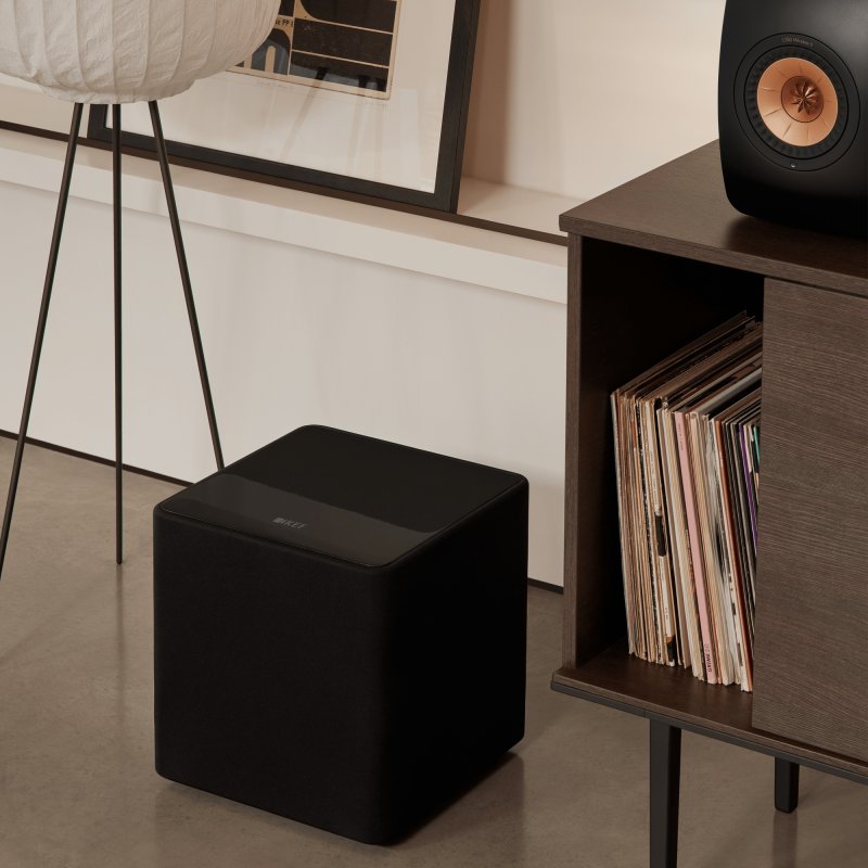 KEF Kube 10 MIE Subwoofer in a Living Room Setting