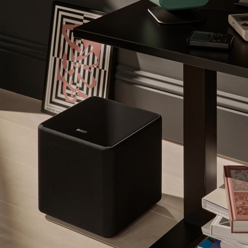 KEF Kube 8 MIE Subwoofer in a Living Room Setting