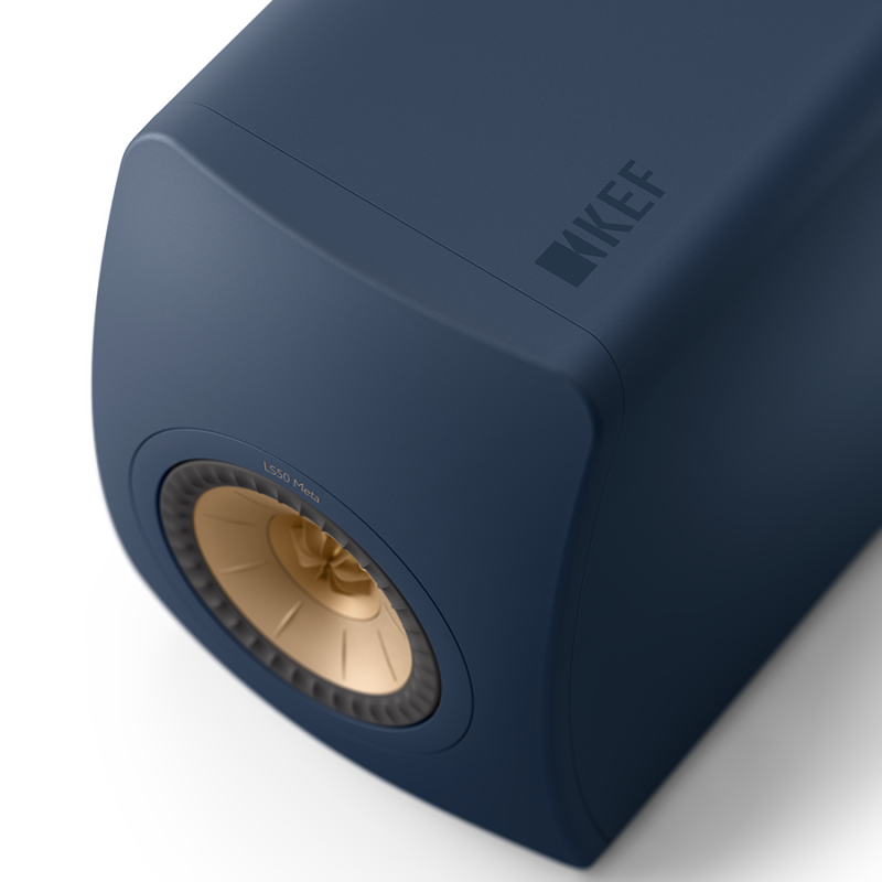 KEF LS50 Meta Bookshelf Speakers Royal Blue (Pair) — top angle view