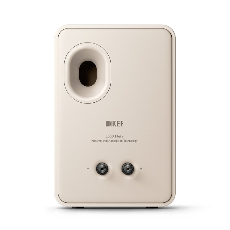KEF LS50 Meta Bookshelf Speakers Sand Shell (Pair) - rear panel